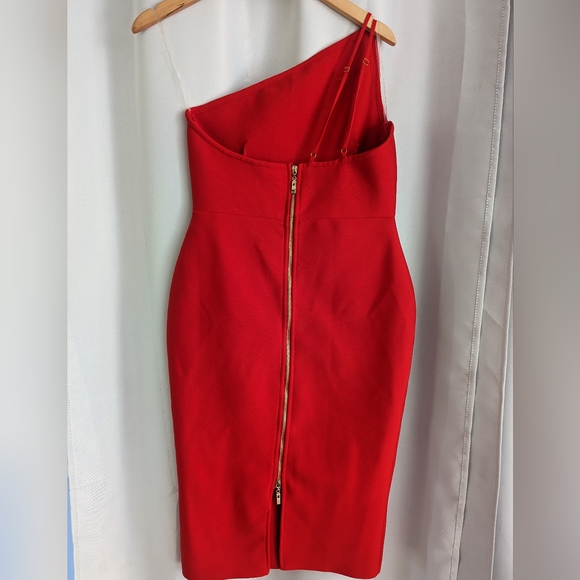 Adyce Double Strappy One Shoulder Bodycon Dress - Picture 4 of 8